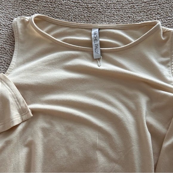 Rachel Pally Cascade Cold-Shoulder modal cream ruffle frilly top - Picture 5 of 8